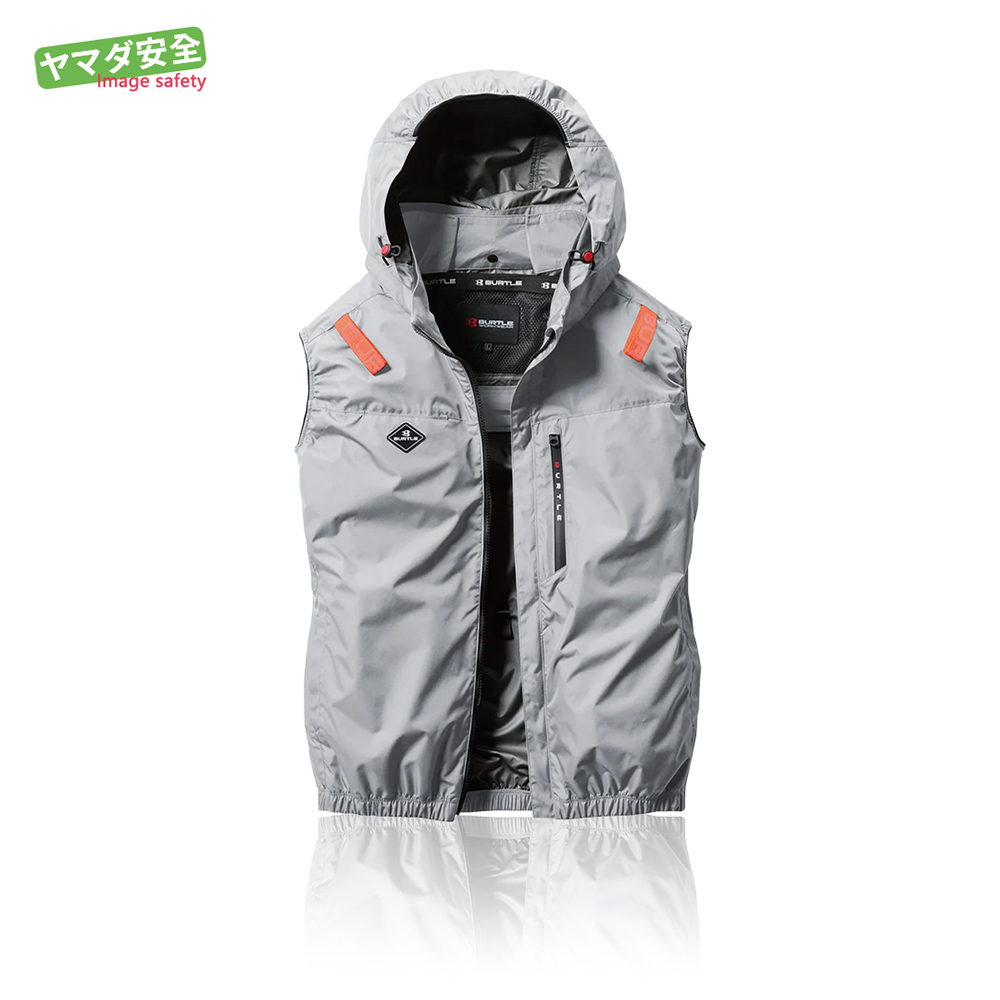 AC2064-60 含帽無袖背心 米灰色