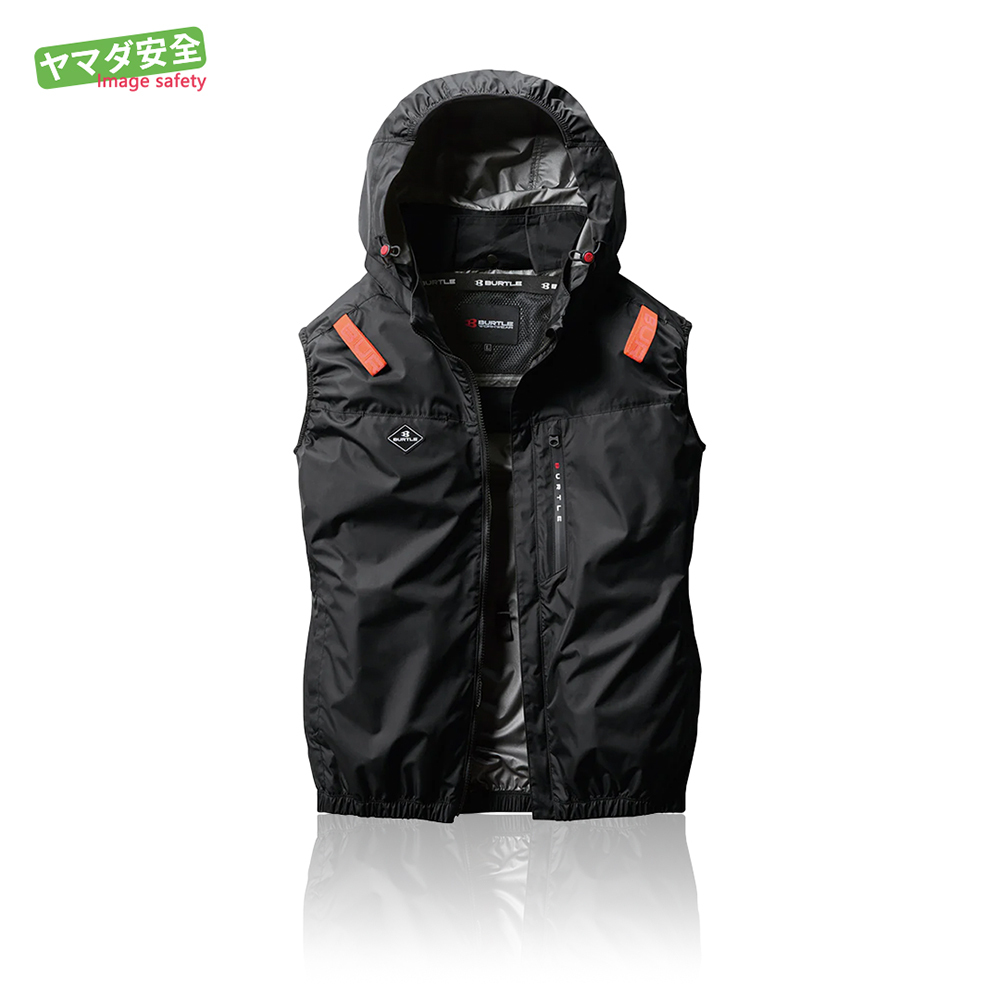 AC2064-35 含帽無袖背心 黑色