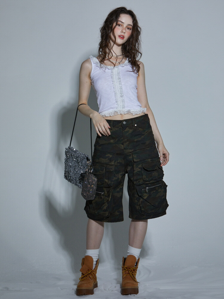 [GATELESS] MULTI POCKET BERMUDA