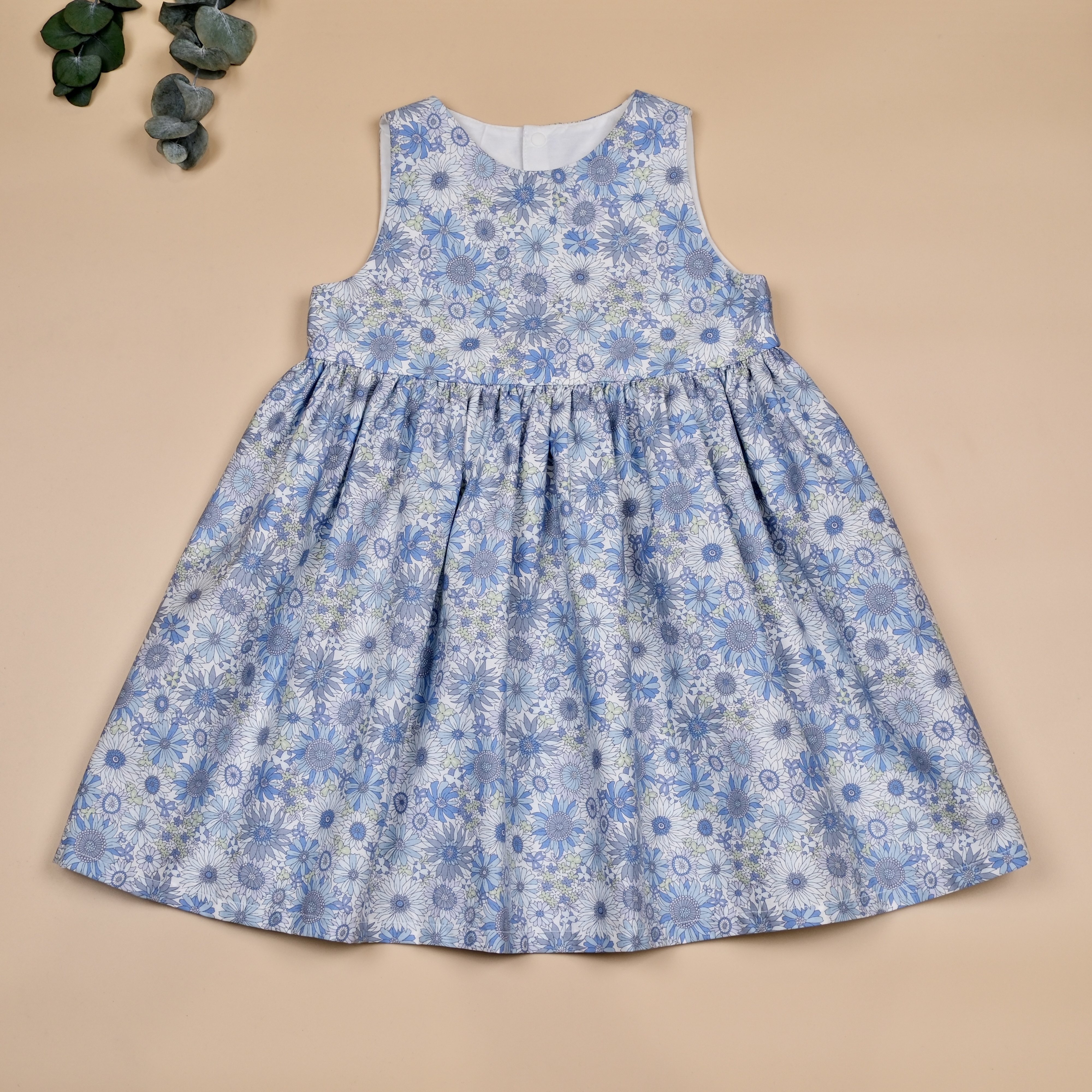 微風盛夏系列 ✺ 向日葵藍 ✺ 手作女童無袖洋裝