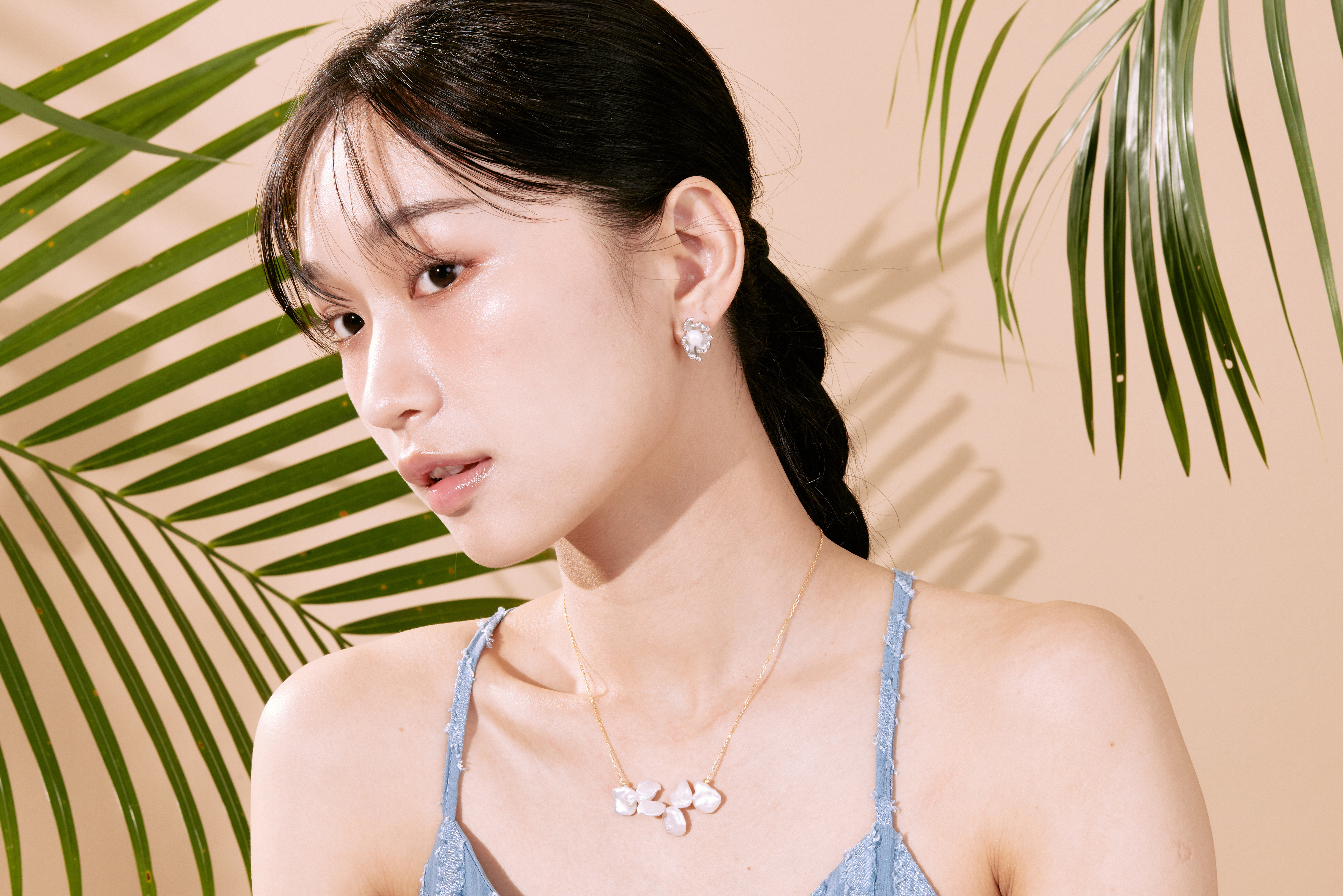 純銀不規則珍珠項鍊