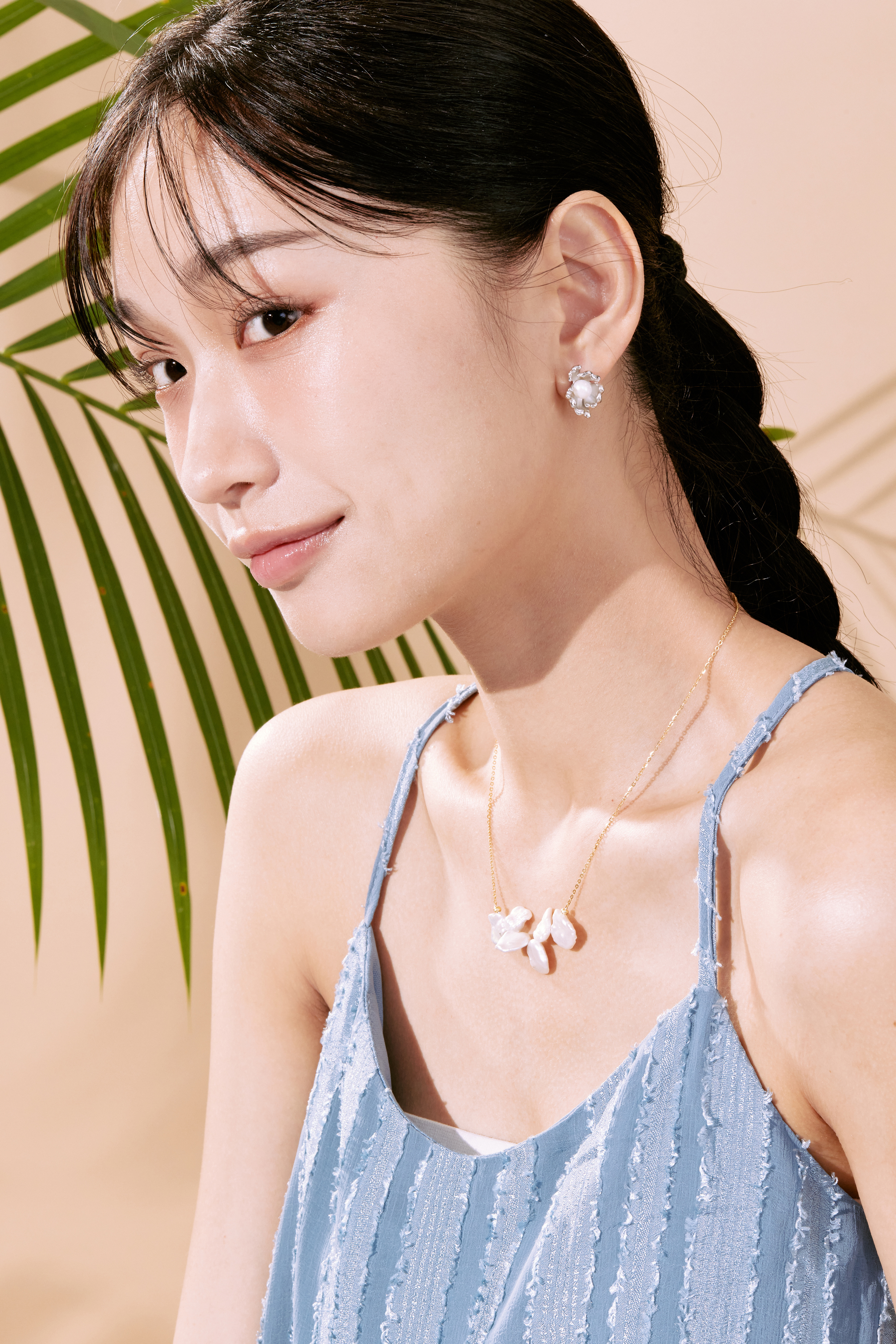 純銀不規則珍珠項鍊