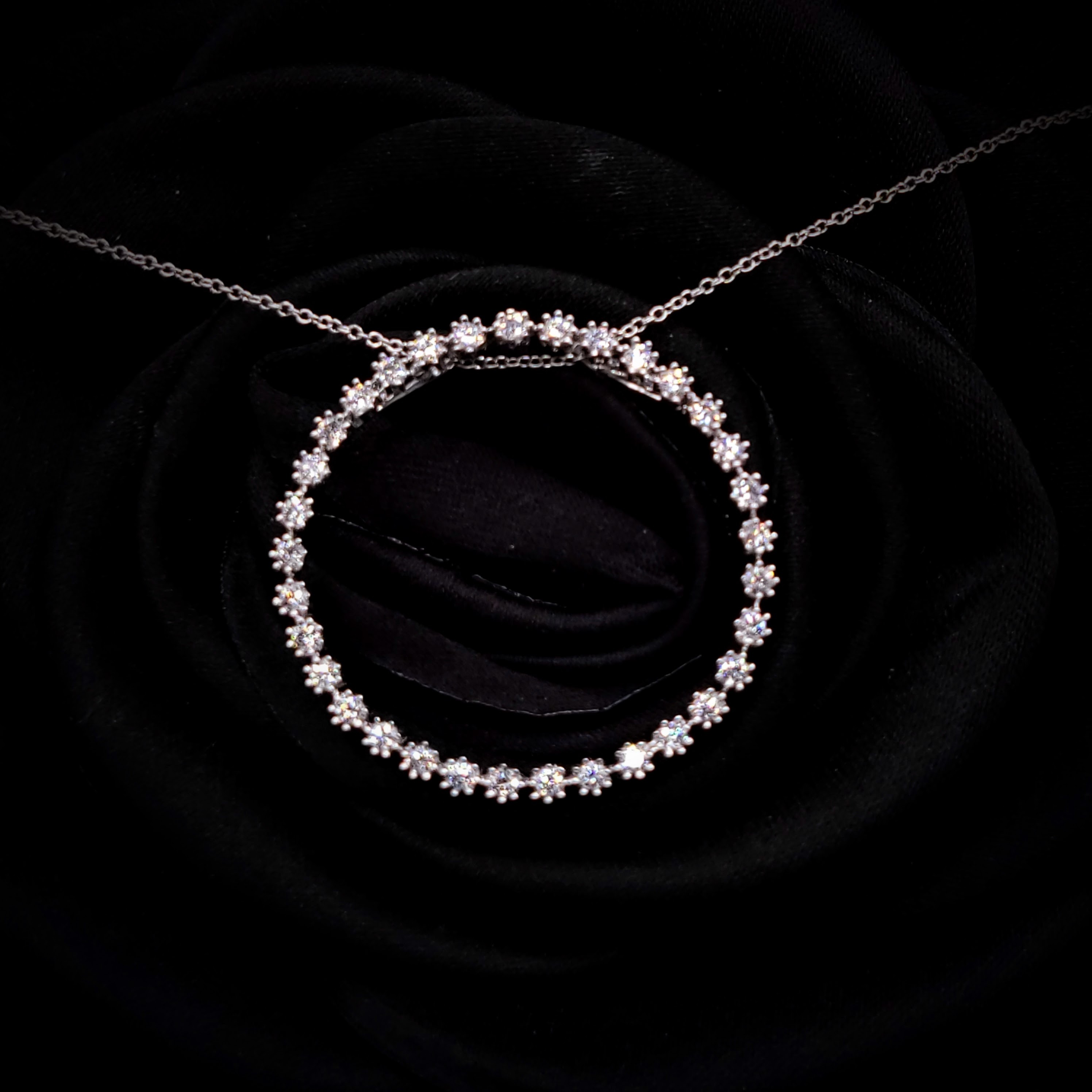 18K White Gold 0.56ct Diamond Pendant