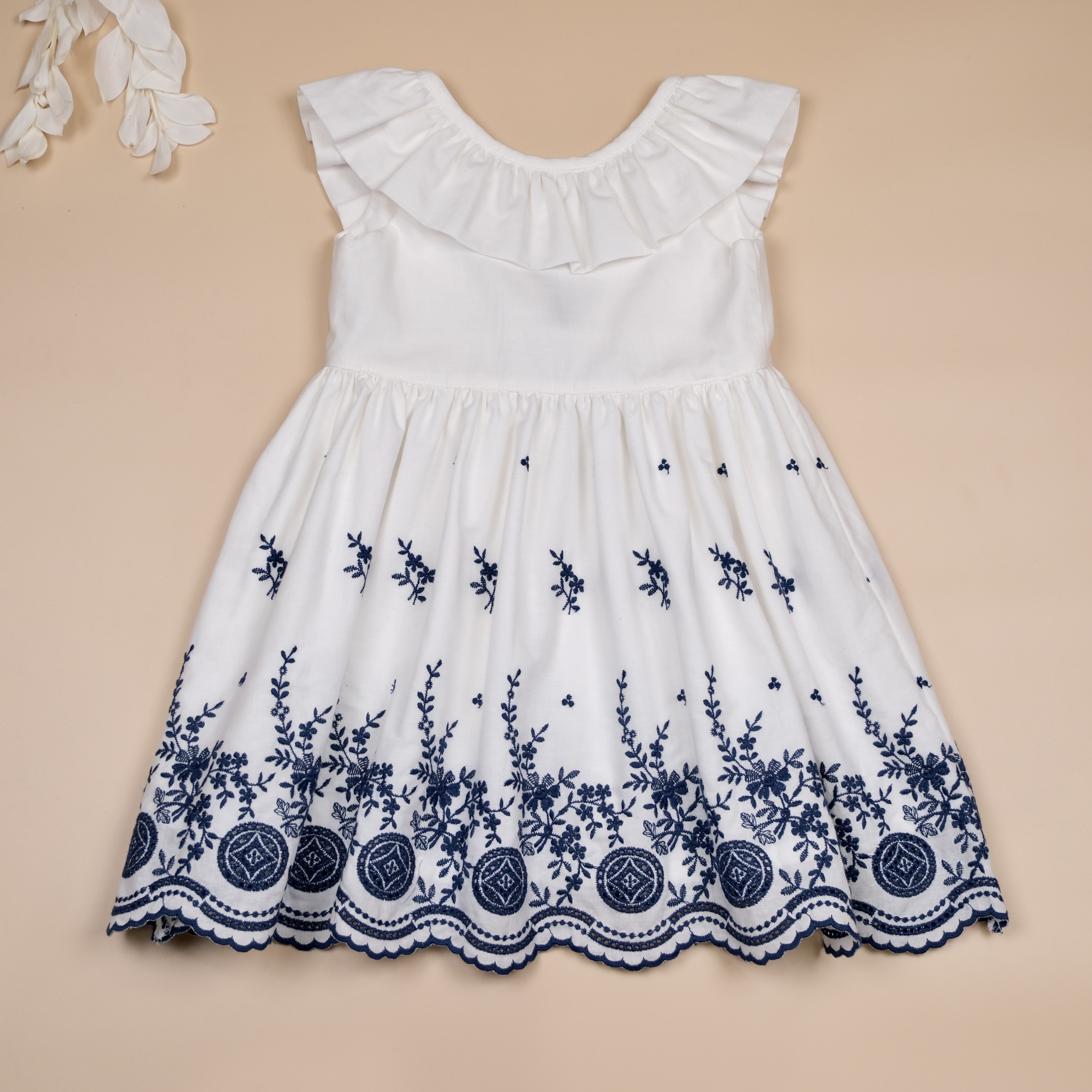 文藝復興 Renaissance ᯽ 靛語花園 ᯽ 手作女童無袖洋裝