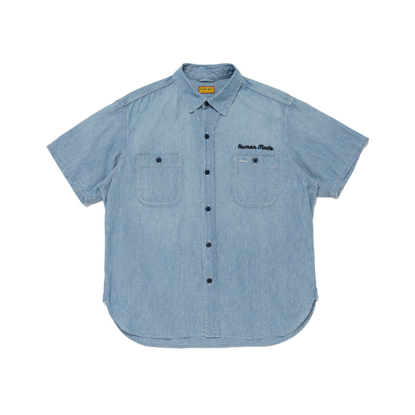 2025SS HUMAN MADE CHAMBRAY S/S SHIRT 青年布 丹寧 牛仔 鴨子 短袖 襯衫 現貨 HM29SH015