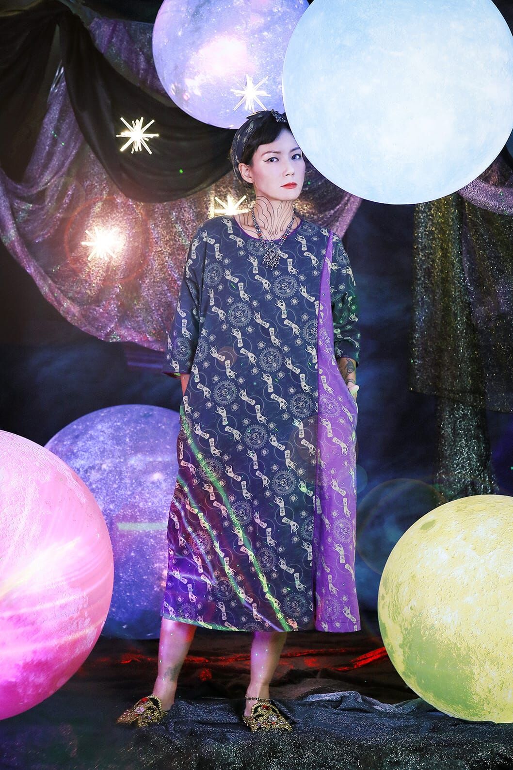 Macrame X Candy Lo Collection 印花刺繡連身裙 (MC0003)