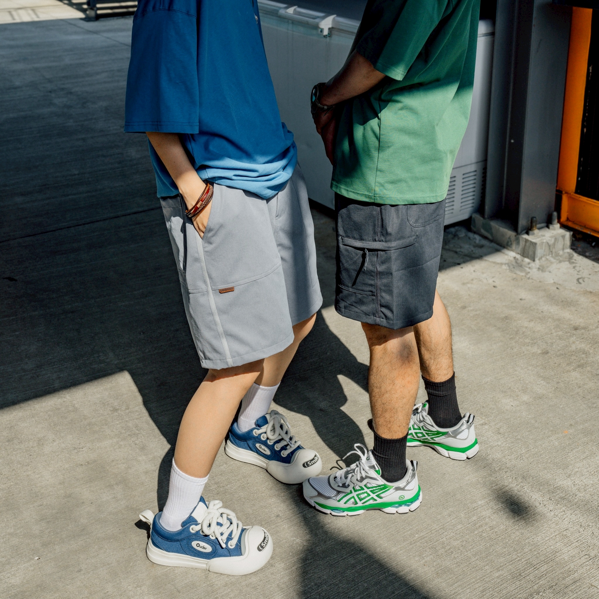 SBG 速乾微彈不規則拼接短褲 SB1712