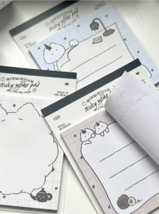 Mewmewbeam｜復古便利貼（三款）