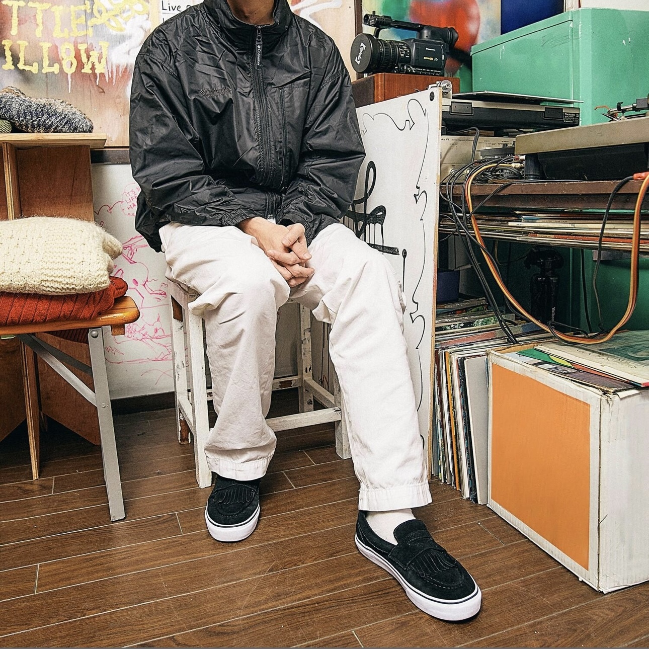 VANS LOAFER V196CF 樂福鞋 黑白 麂皮 流蘇 可拆 平底 休閒 男鞋 6322840002