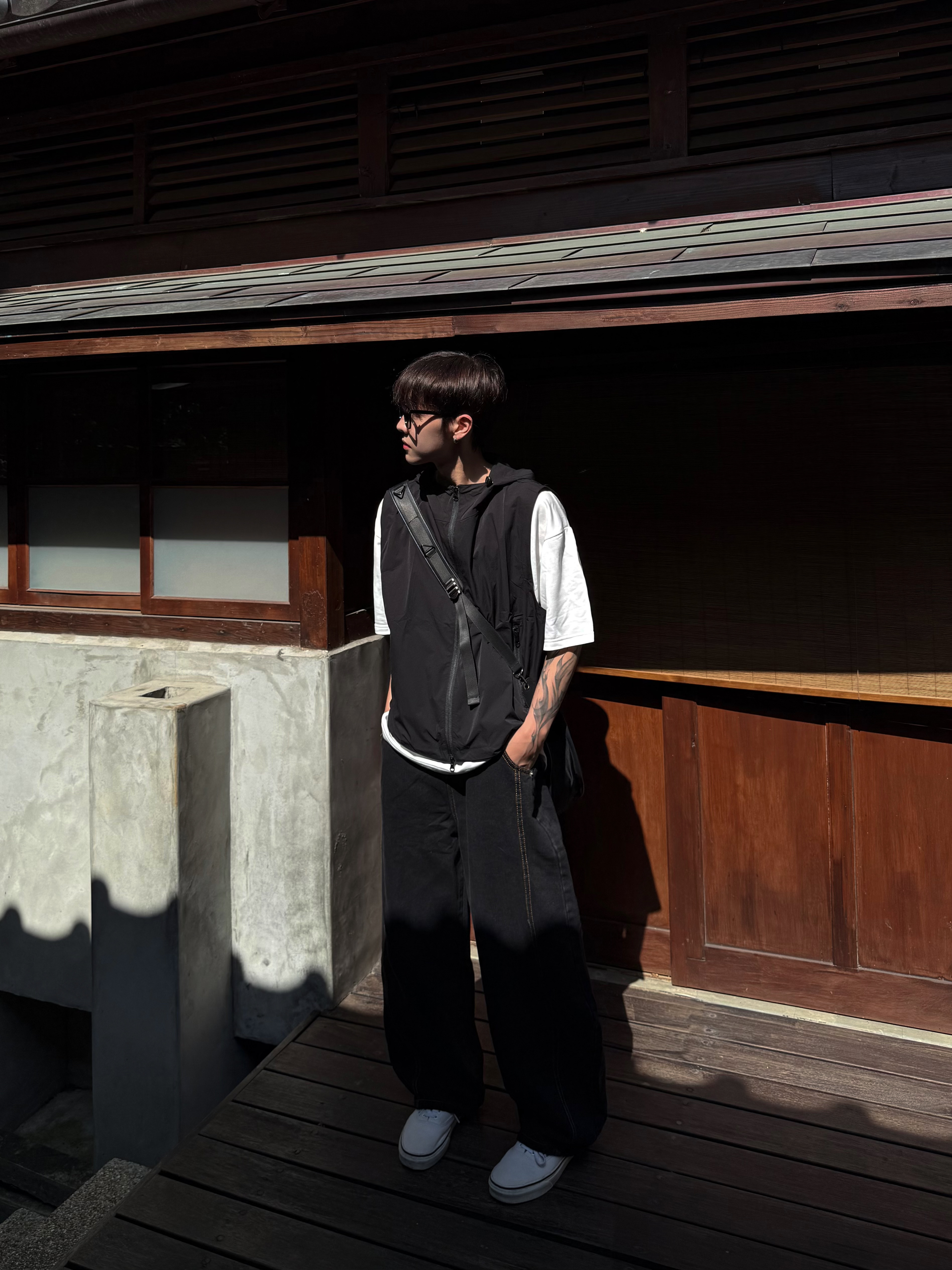 (現貨)復古丹尼闊腿彎刀褲