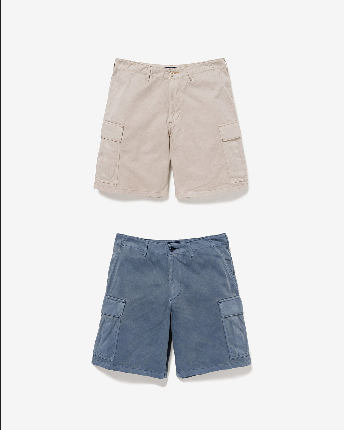 DESCENDANT SS25 BUCKET CARGO SHORTS | (Beige / Navy)