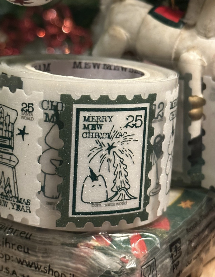 Mewmewbeam | 聖誕貓郵票 割型膠帶卷