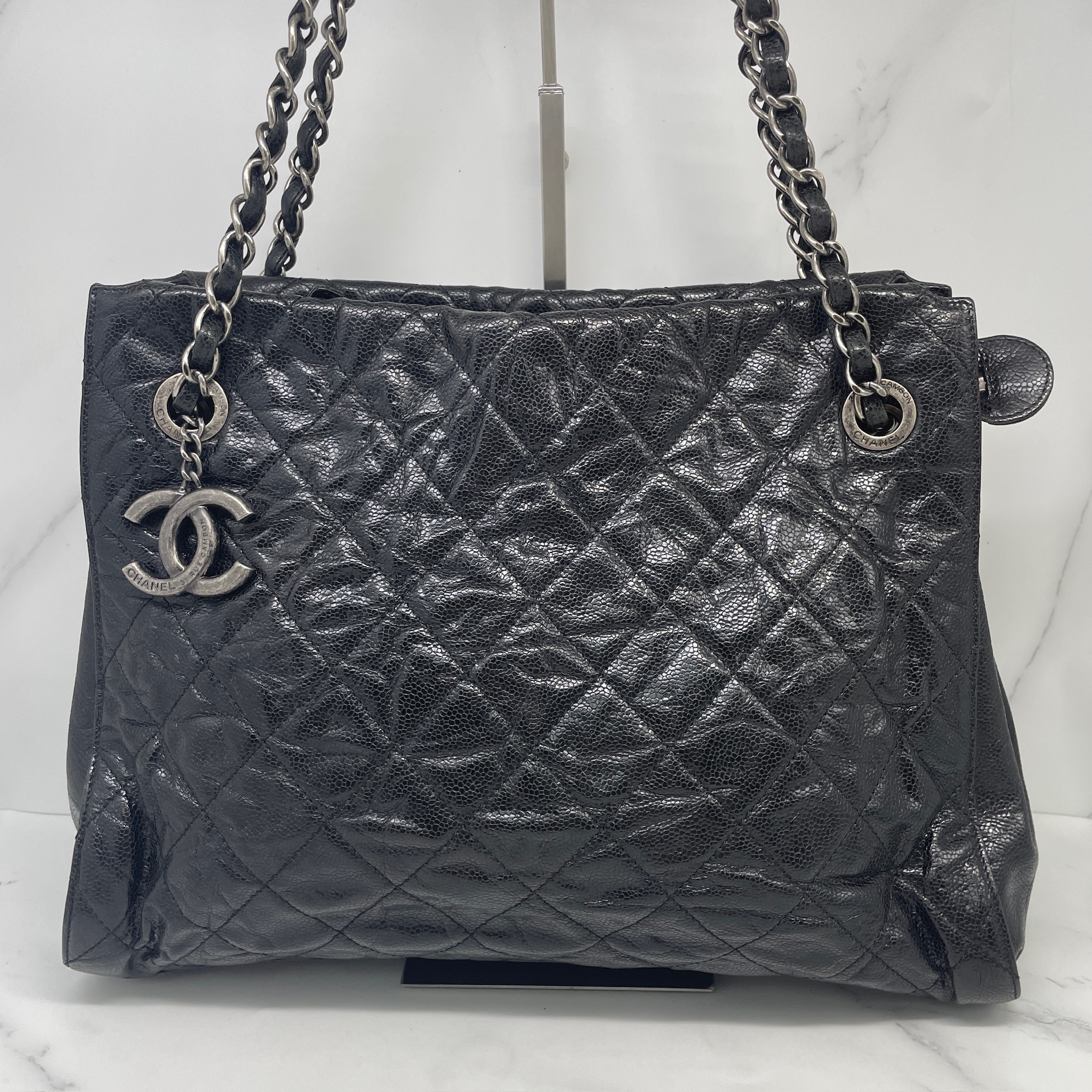 Chanel CC Carve Chain Tote