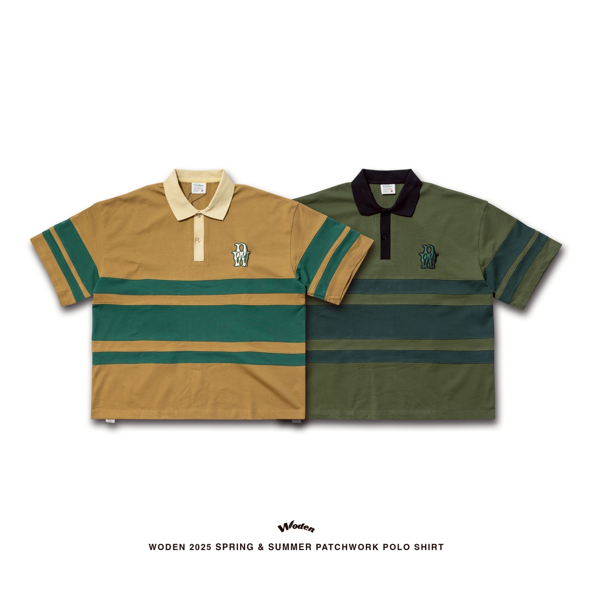WODEN 2025 Spring & Summer 037 Patchwork POLO Shirt