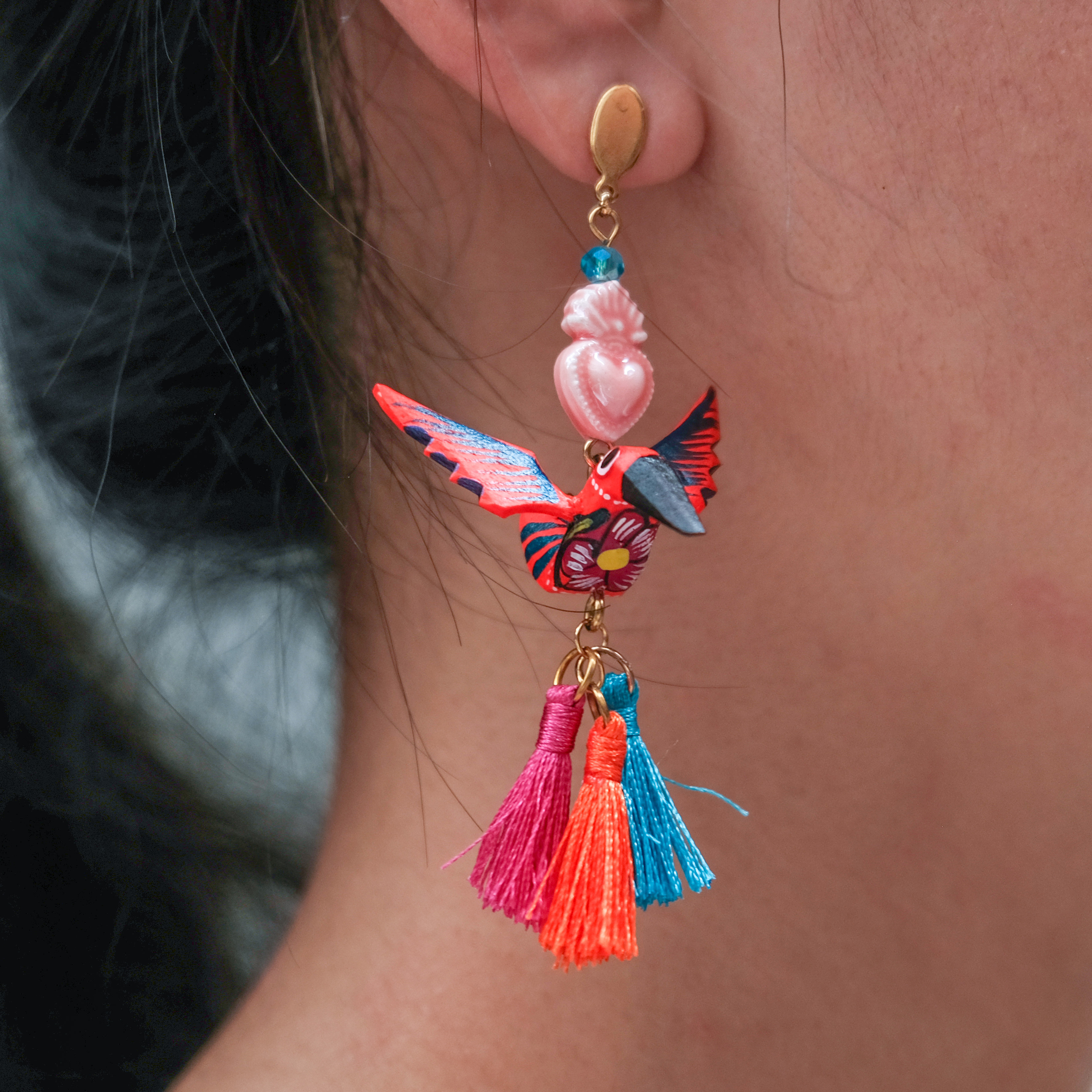 神獸手工木刻耳環｜Xalapa 38｜墨西哥