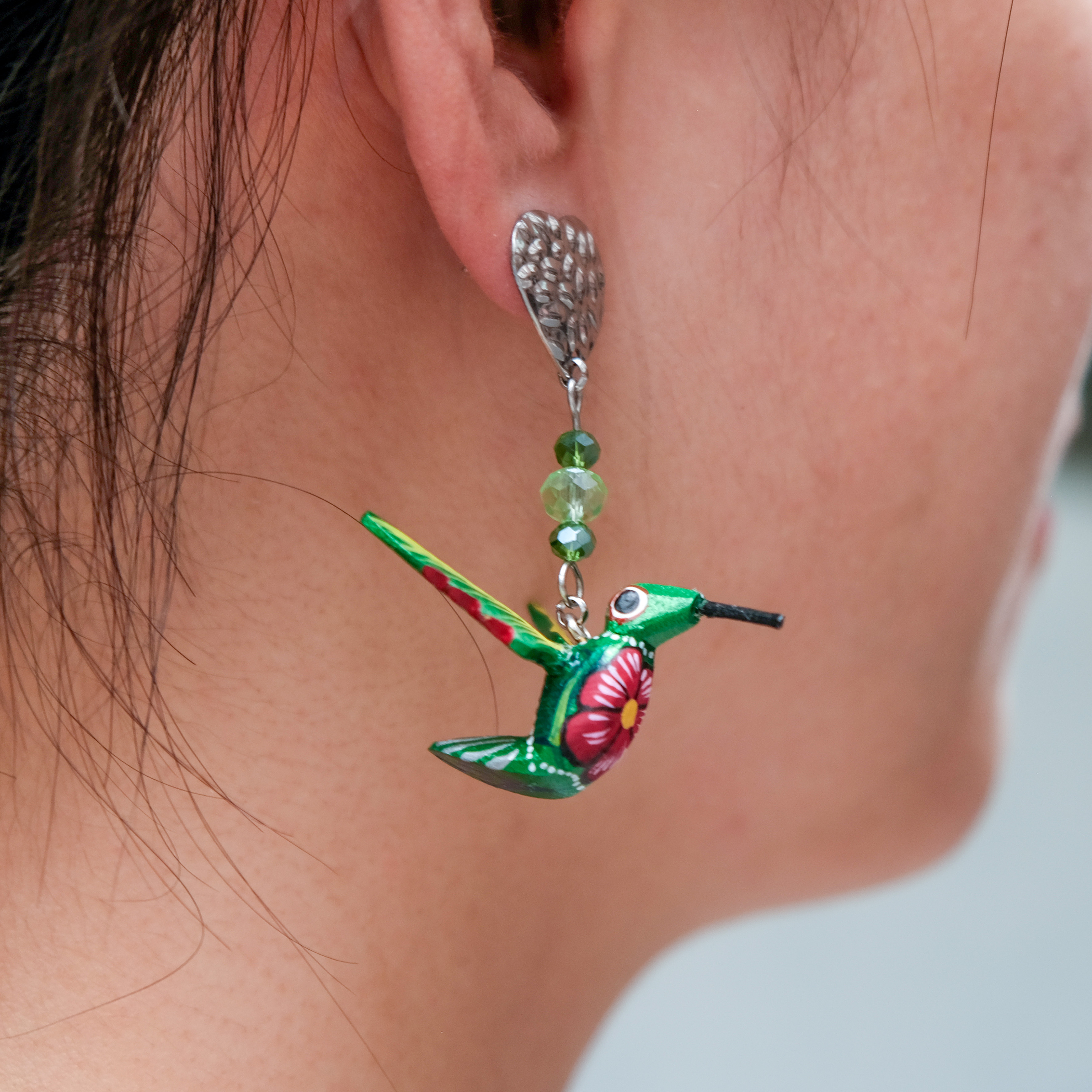 神獸手工木刻耳環｜Mérida 39｜墨西哥