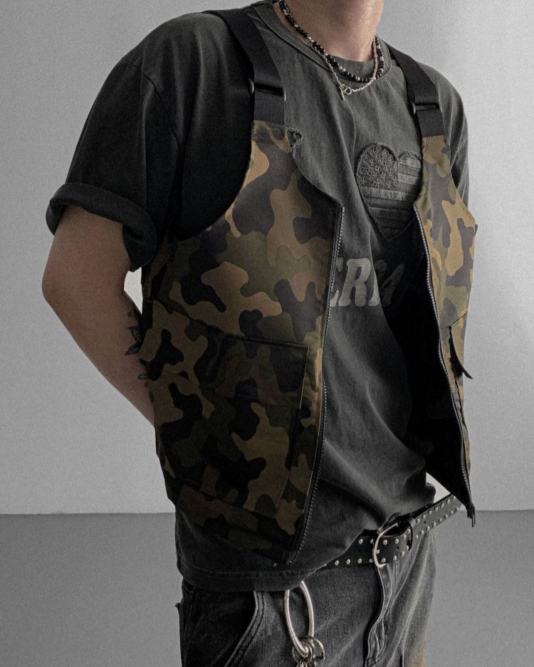 迷彩兩用防水背心/單肩包