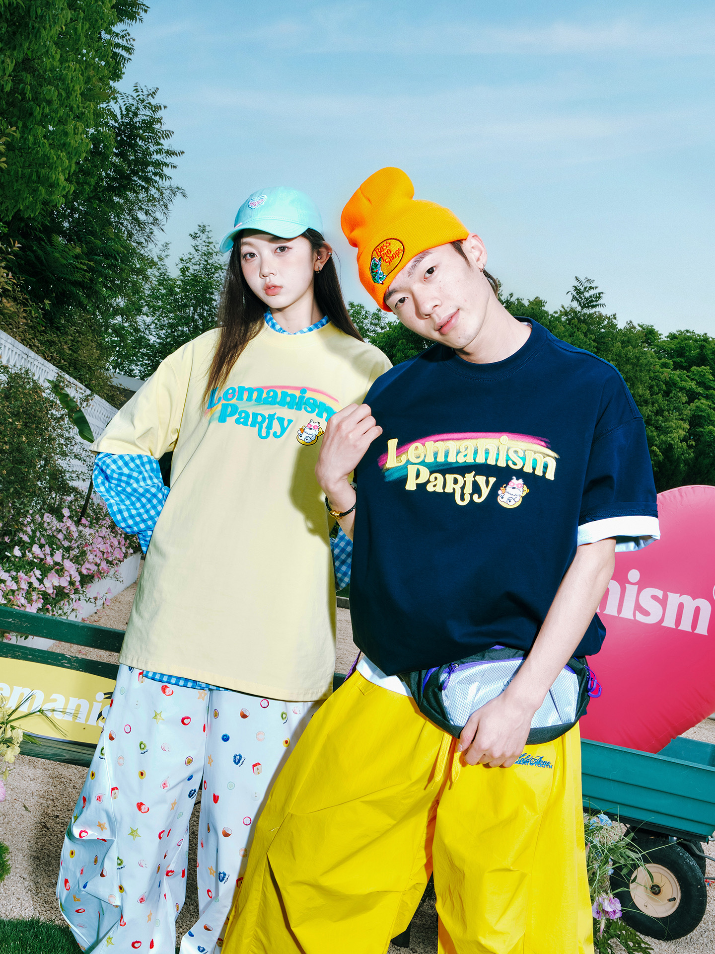 LEMANISM 狗狗 彩虹字母 短袖