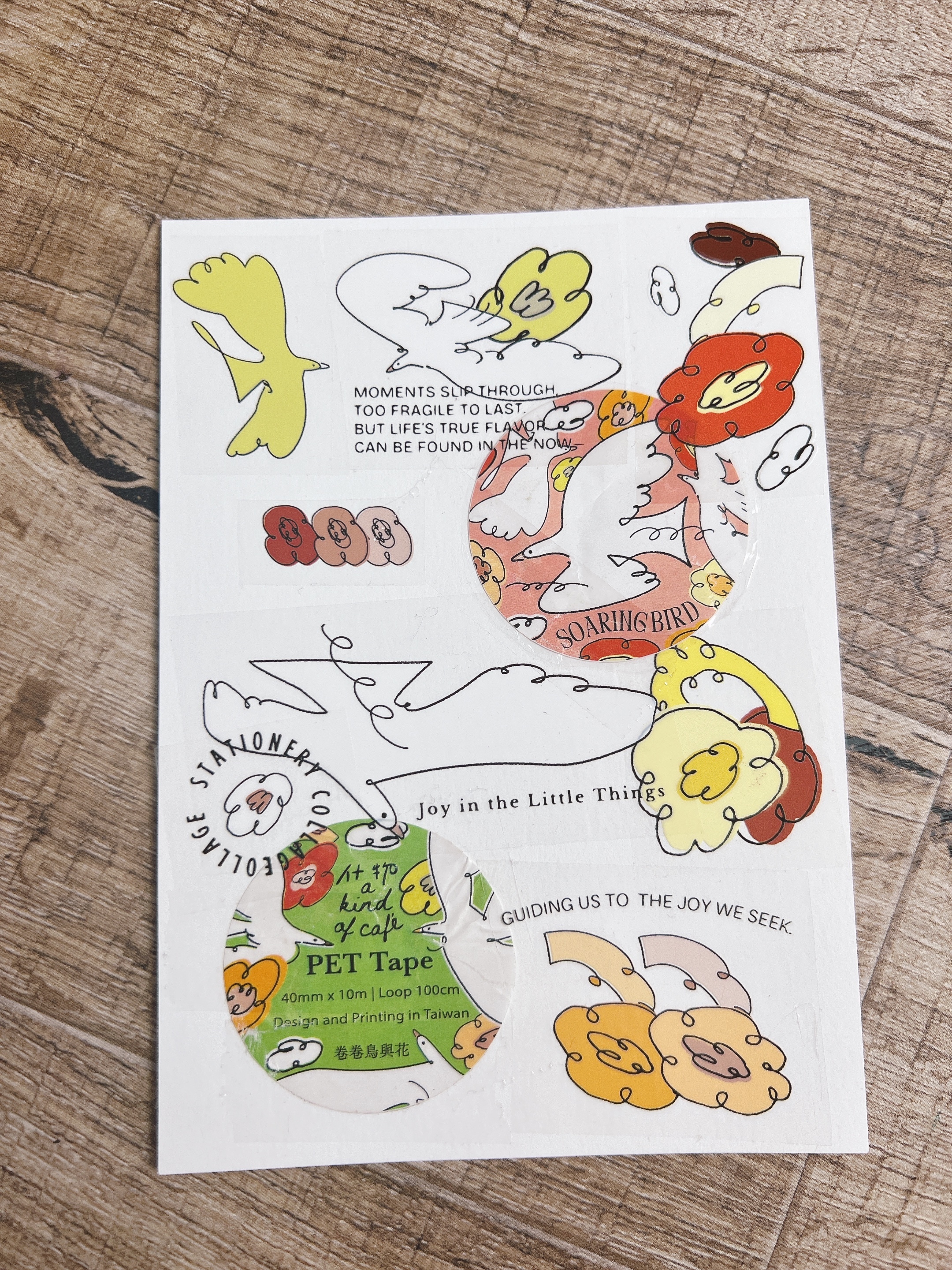 什物｜卷卷花鳥PET