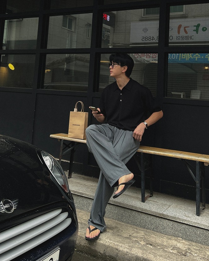 夏季涼爽綁帶休閒褲