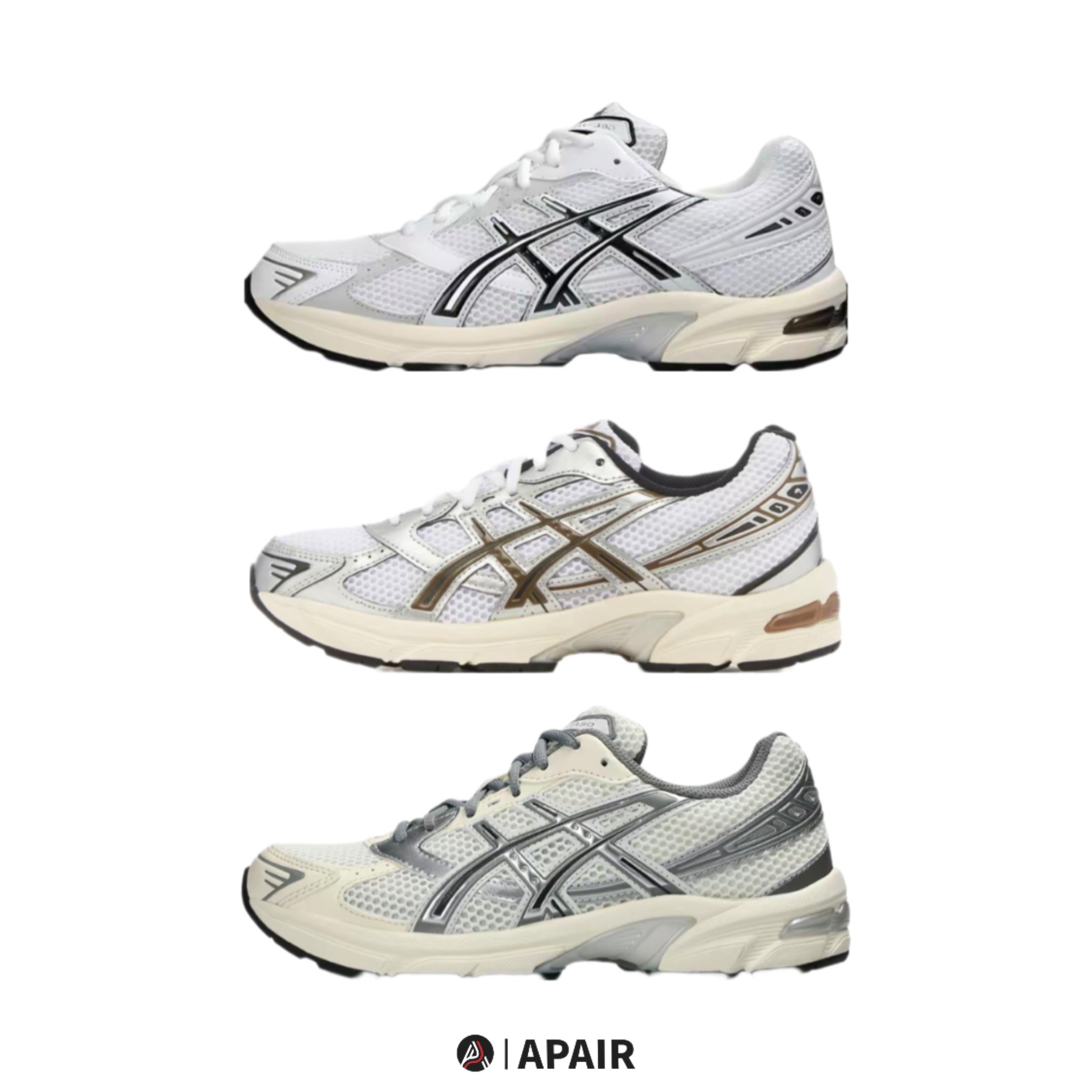 【APAIR】預購 ASICS Gel-1130 復古跑鞋 白黑 白棕 米白銀 三色 1201A256-113 1202A164-116 1201A256-118