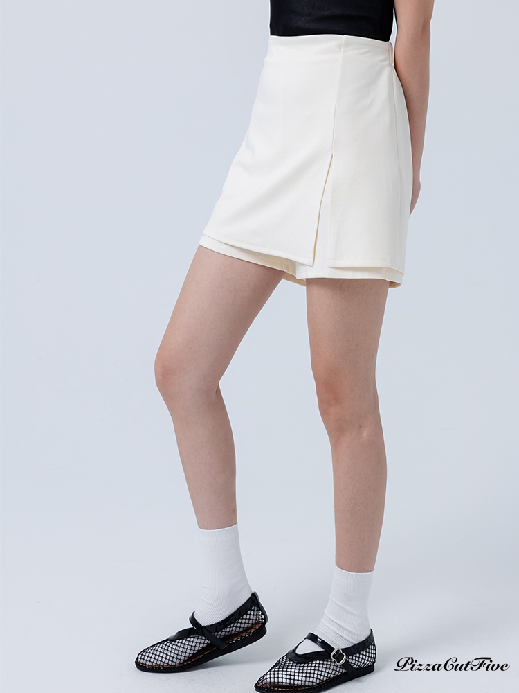 [SALE]濾鏡面膜顯瘦輕感短裙（內有安全褲） PizzaCutFive PCF252491043
