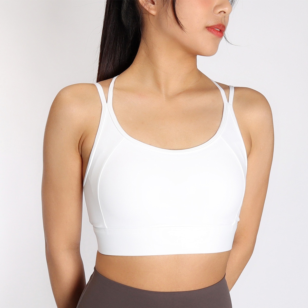 中強度交叉細線美背瑜珈/運動/機能內衣【固定罩杯】