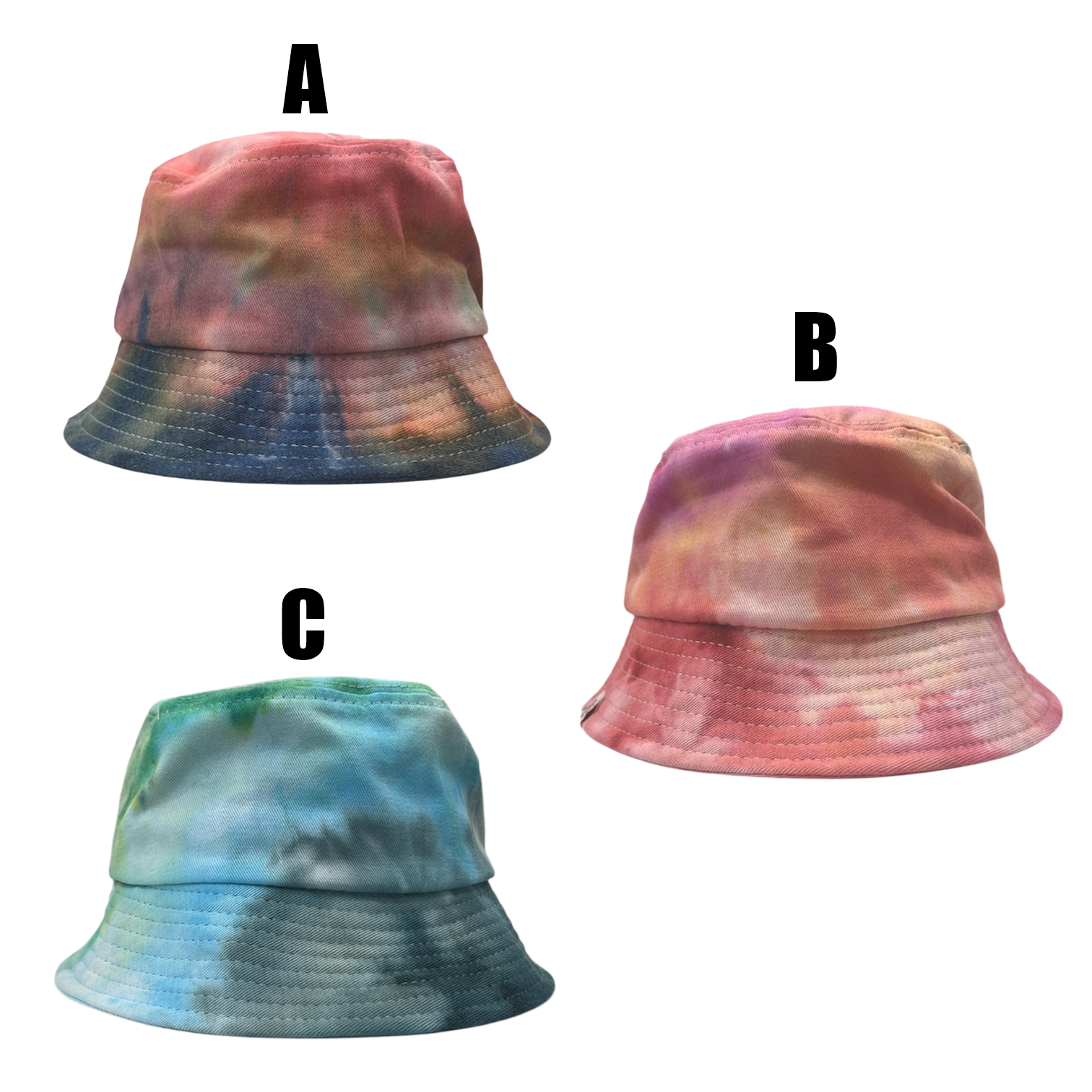 Mumu Color / ice dyed bucket hat / 冰染漁夫帽