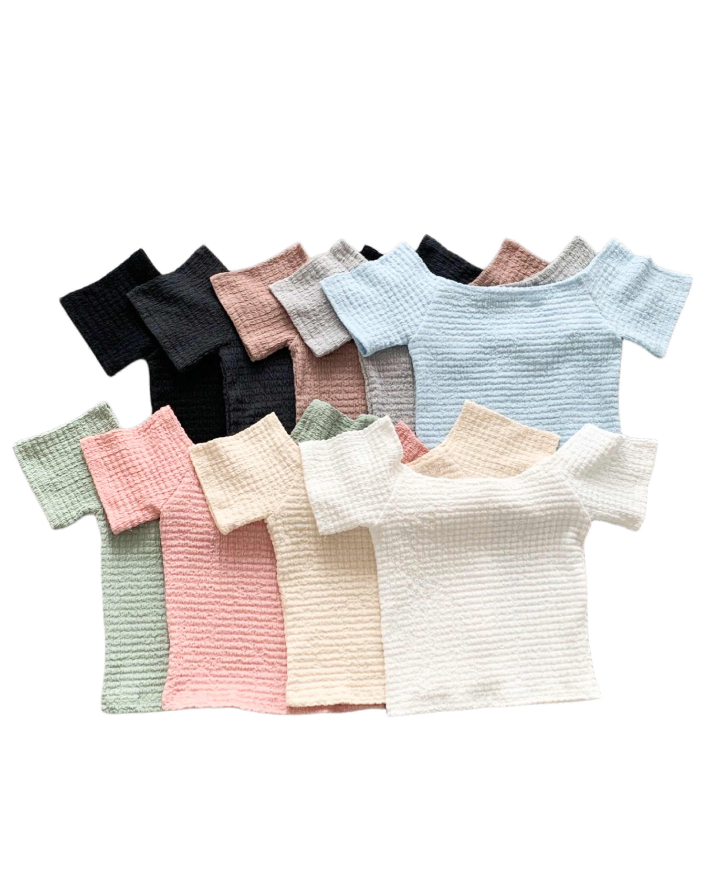 露肩/單肩/U領OK！超高質皺皺Crop Top