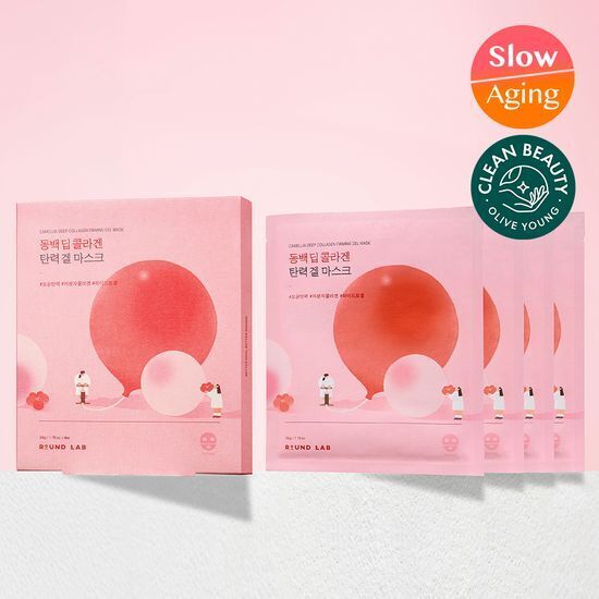 [01/08 - 30/09] Round Lab Camellia Deep Collagen V Lifting Gel Mask [4PCS]