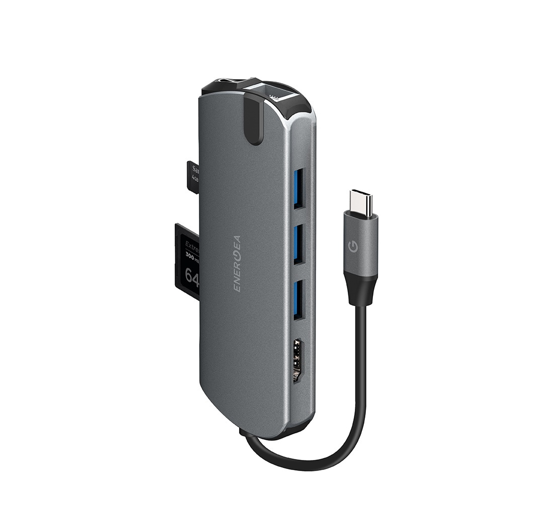 ENERGEA AluHub HD Pro 60Ｗ 8-in-1 鋁合金充電集線器