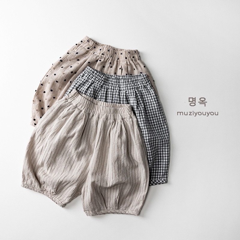 現貨80｜三色百搭燈籠五分褲  𖧧 ˒˒