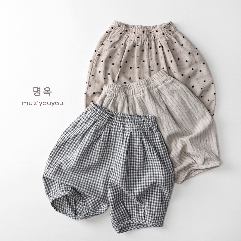 現貨80｜三色百搭燈籠五分褲  𖧧 ˒˒