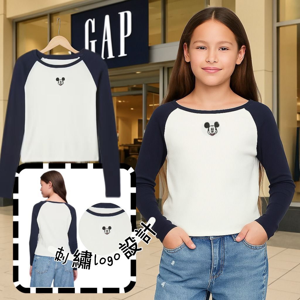 【預購】Gap × Disney Raglan G053010 女童長袖上衣