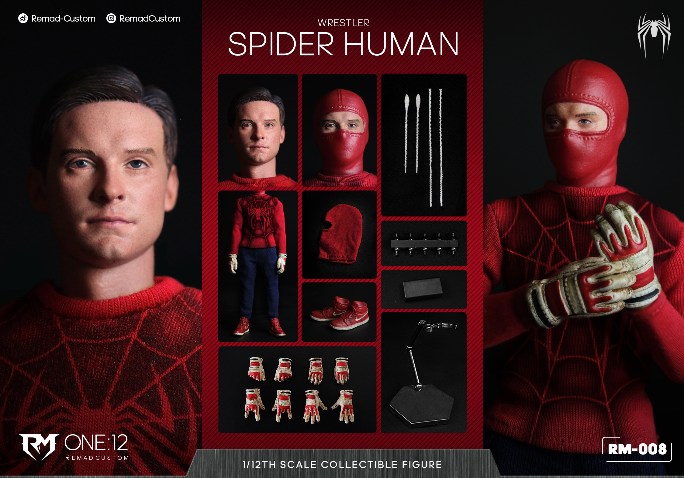 Pre-OrderRemad Custom 1/12 Spider- Human Action Figure