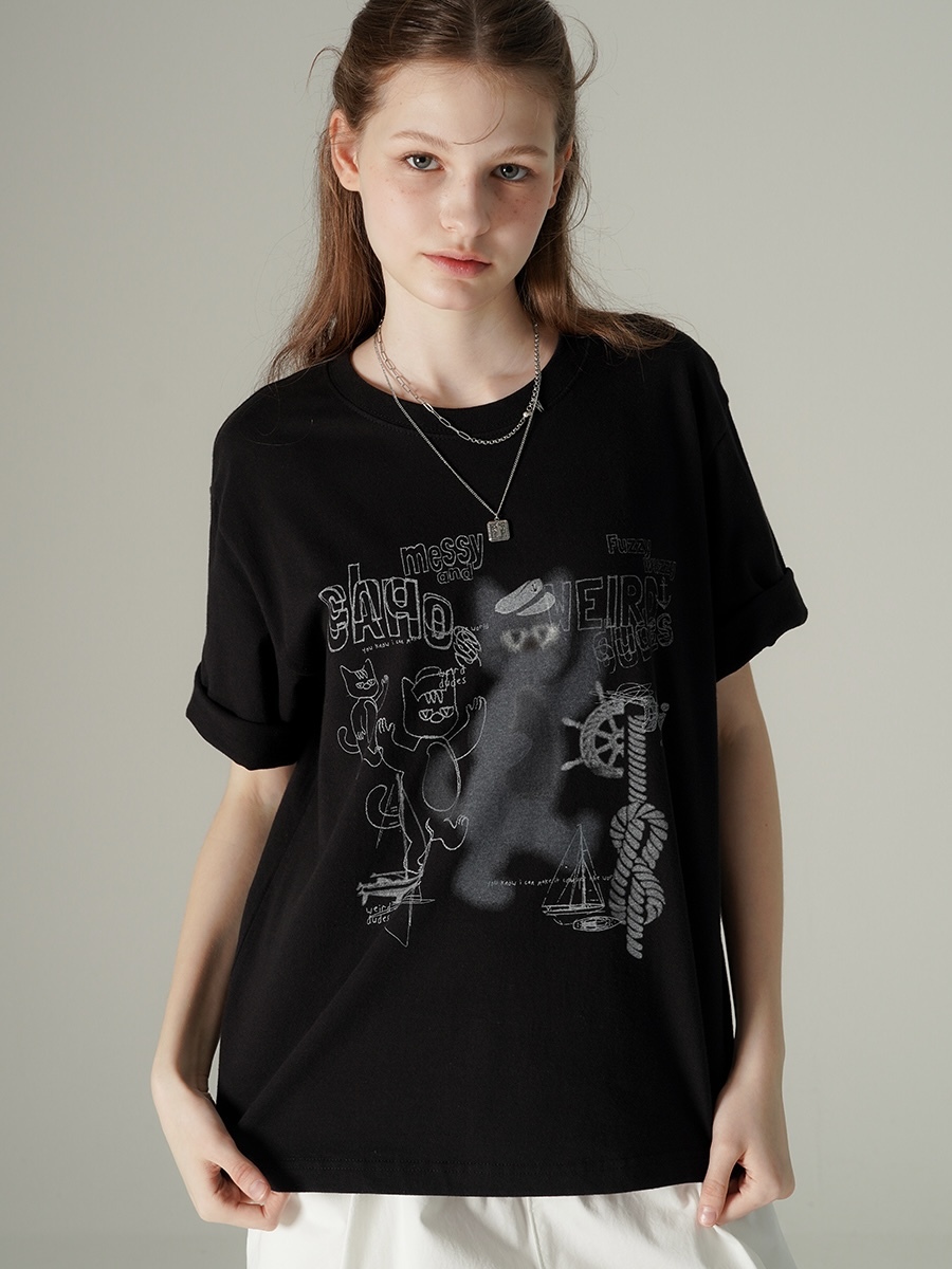 <預購> 韓國WV PROJECT 童趣插畫高磅純棉短T#wvproject