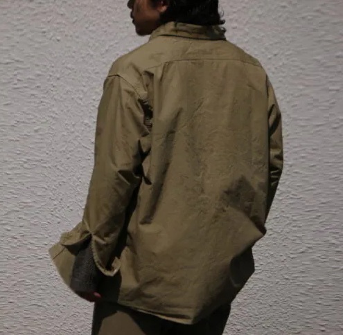 ON SALE: BOWWOW 2025 US PRISONER SHIRT L/S - KHAKI AGING PRE ORDER ITEM (預訂中)