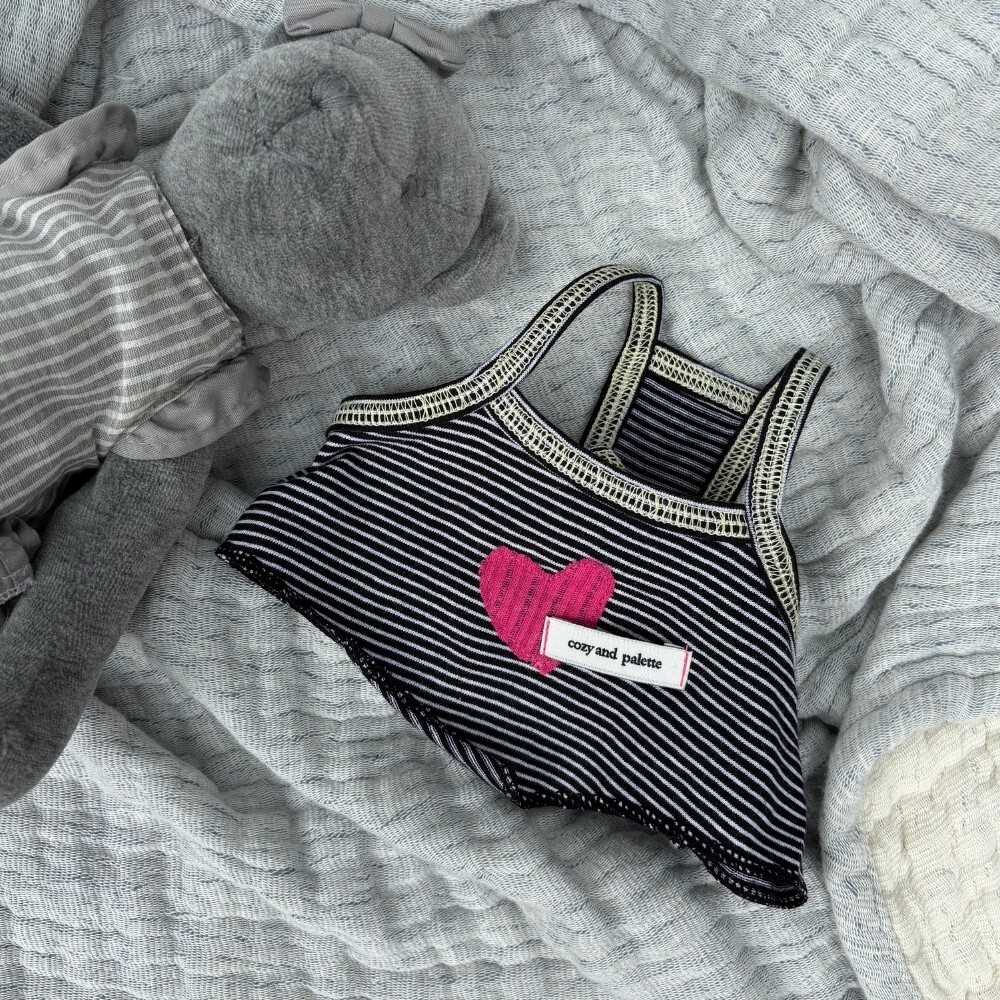 COZY-N 甜酷條紋短版背心