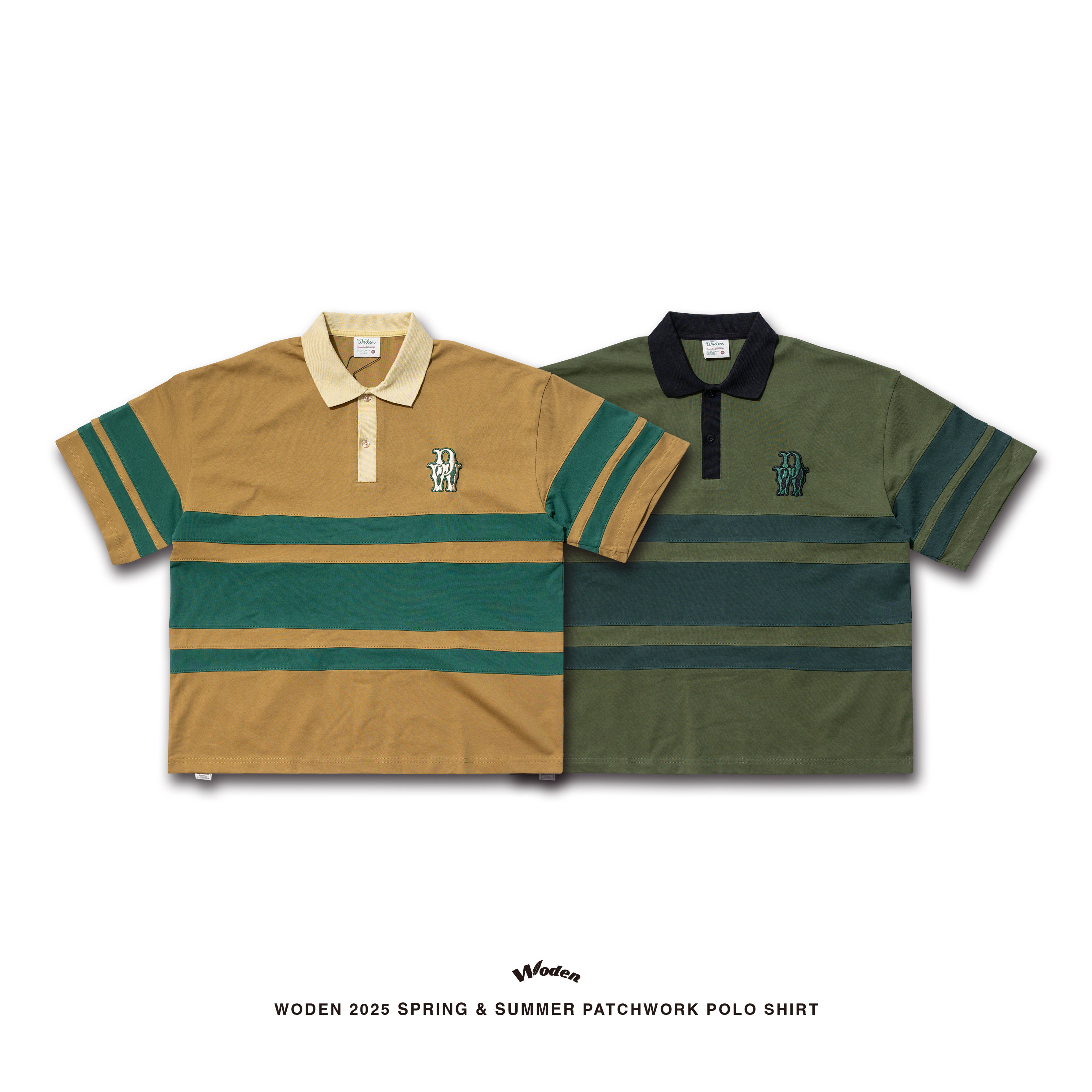 WODEN 2025 Spring & Summer Patchwork POLO Shirt