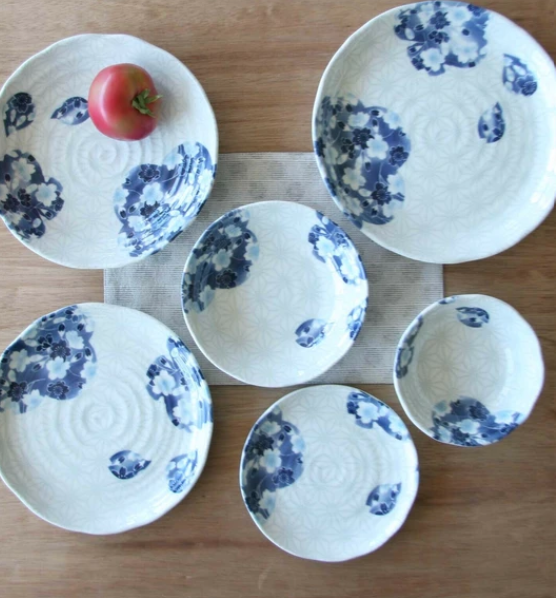 日本陶瓷葉櫻瓦碟22CM (日本製)