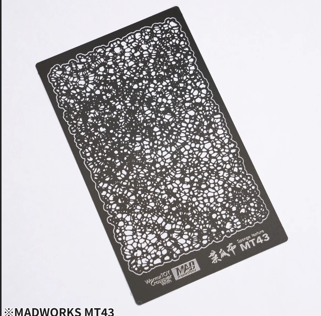 MADWORKS MT-43 特殊塗裝用質感遮噴板3-菜瓜布特效遮噴版