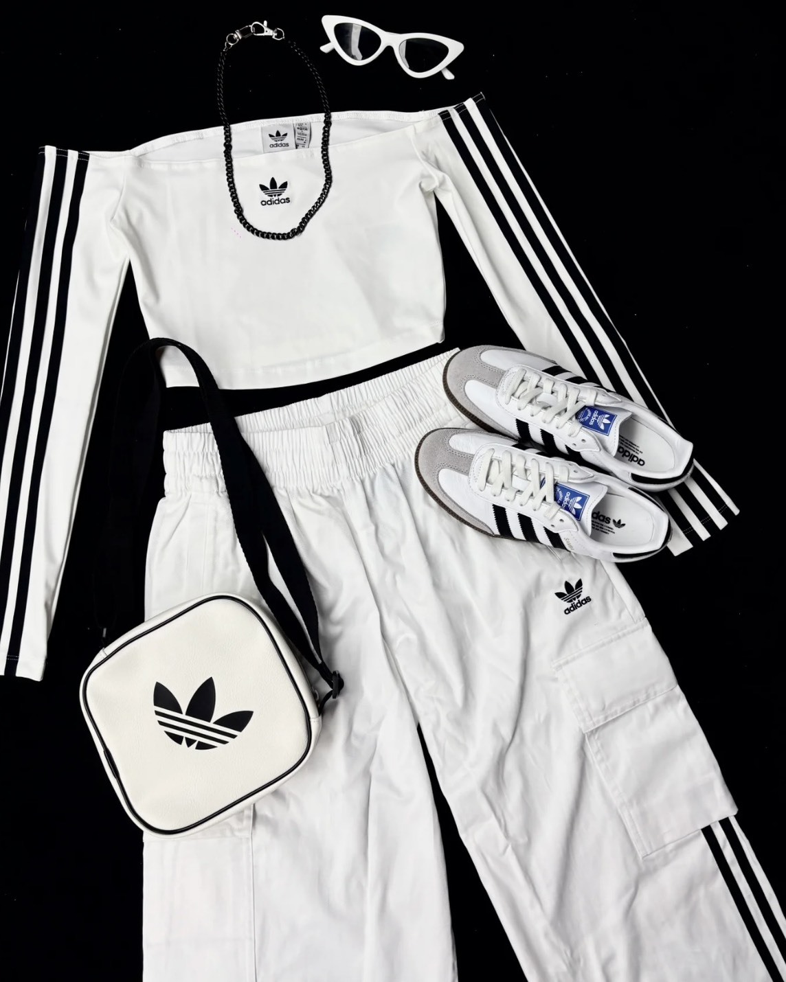 <快速出貨> Adidas 方方斜背包 白