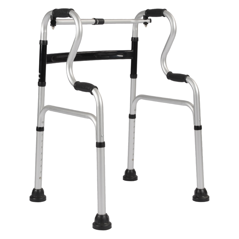 雙彎霧銀助行器 大脚墊