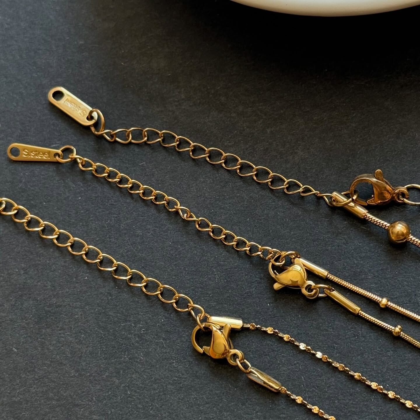 [原石] 不鏽鋼項鍊 金色