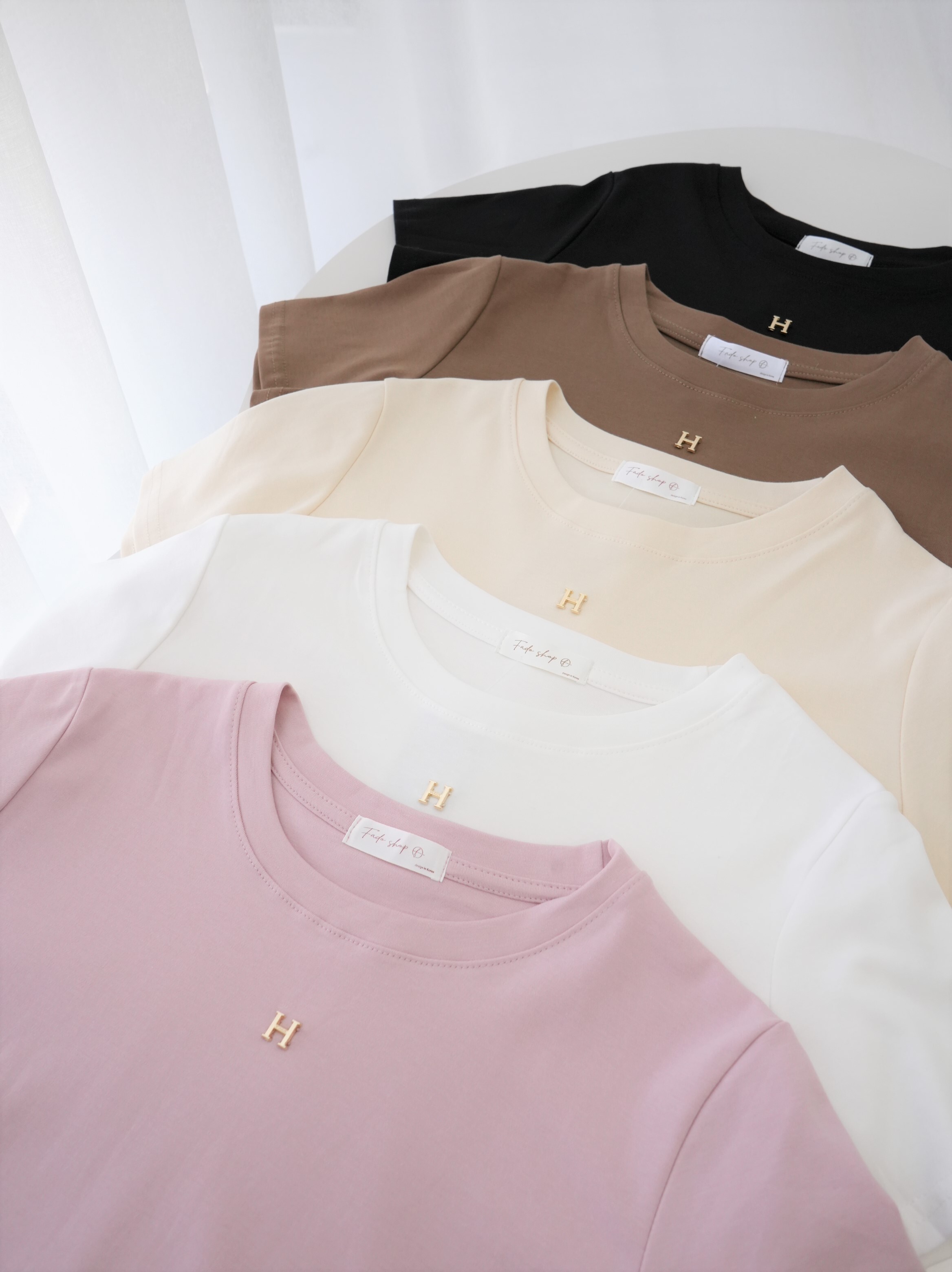 法朵Fado shop｜H配件彈力圓領Tee 021B071