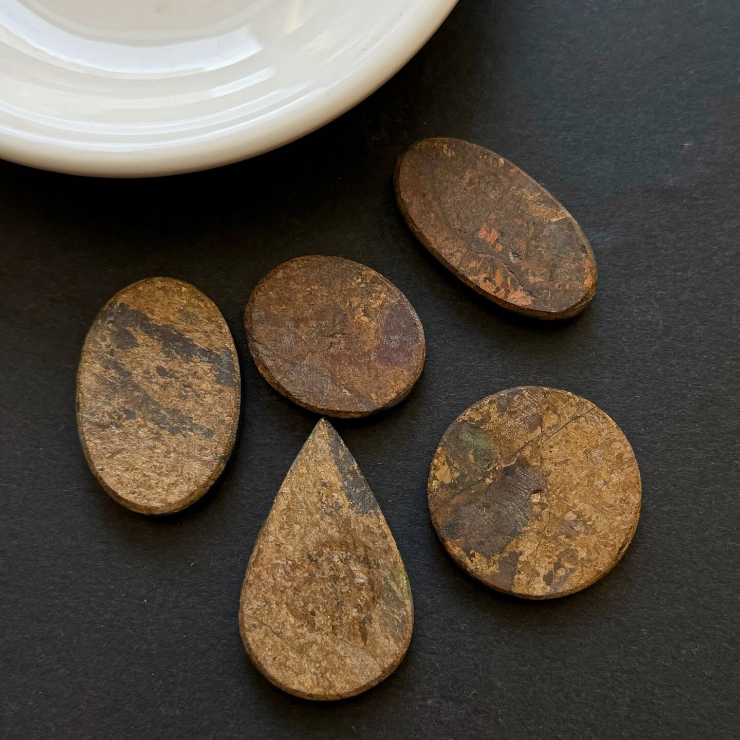 [原石] 古銅輝石 水晶蛋面 水晶墜面