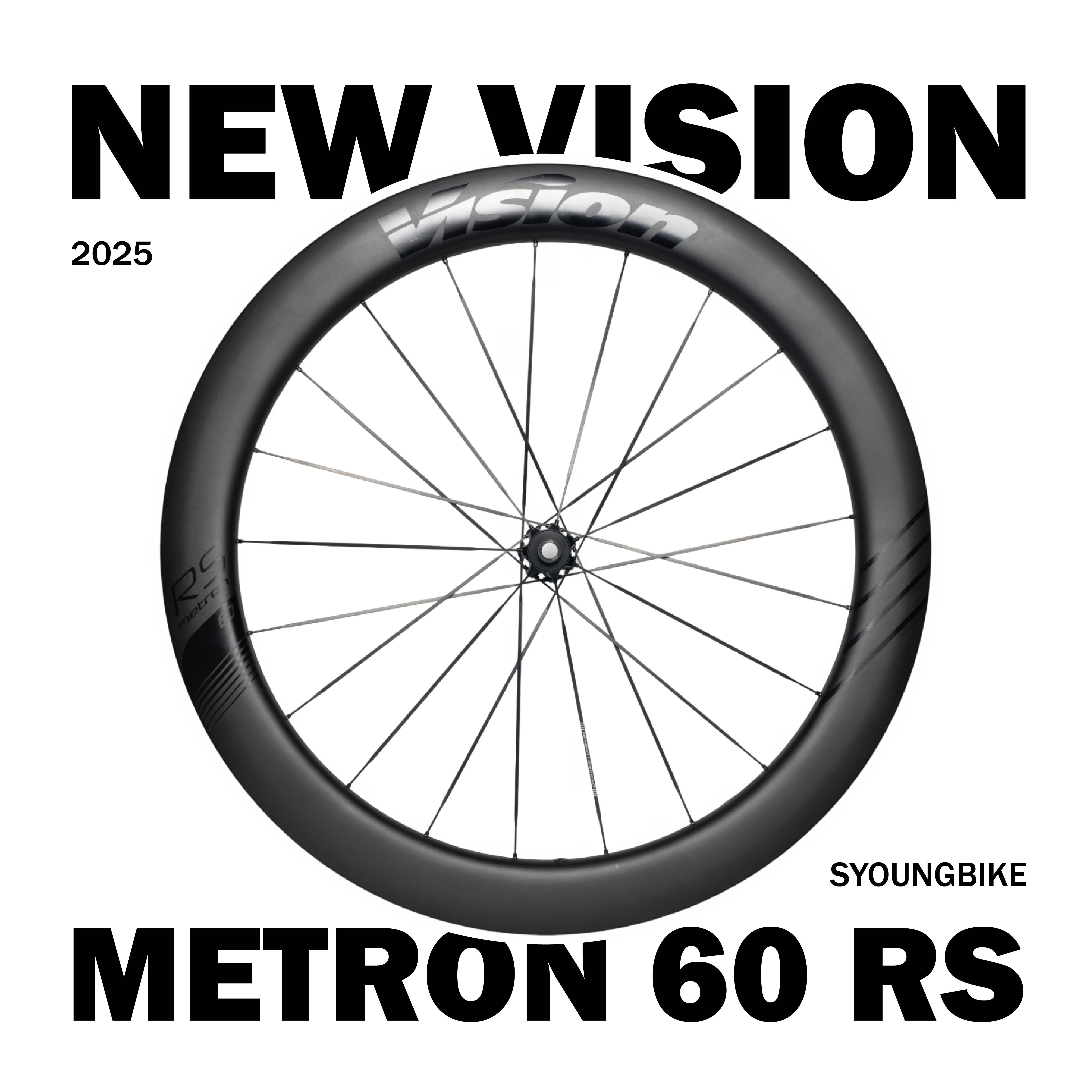 新款【VISION】Metron 60 RS 碳幅條碳纖維輪組 / 黑標（官網詢價優惠）