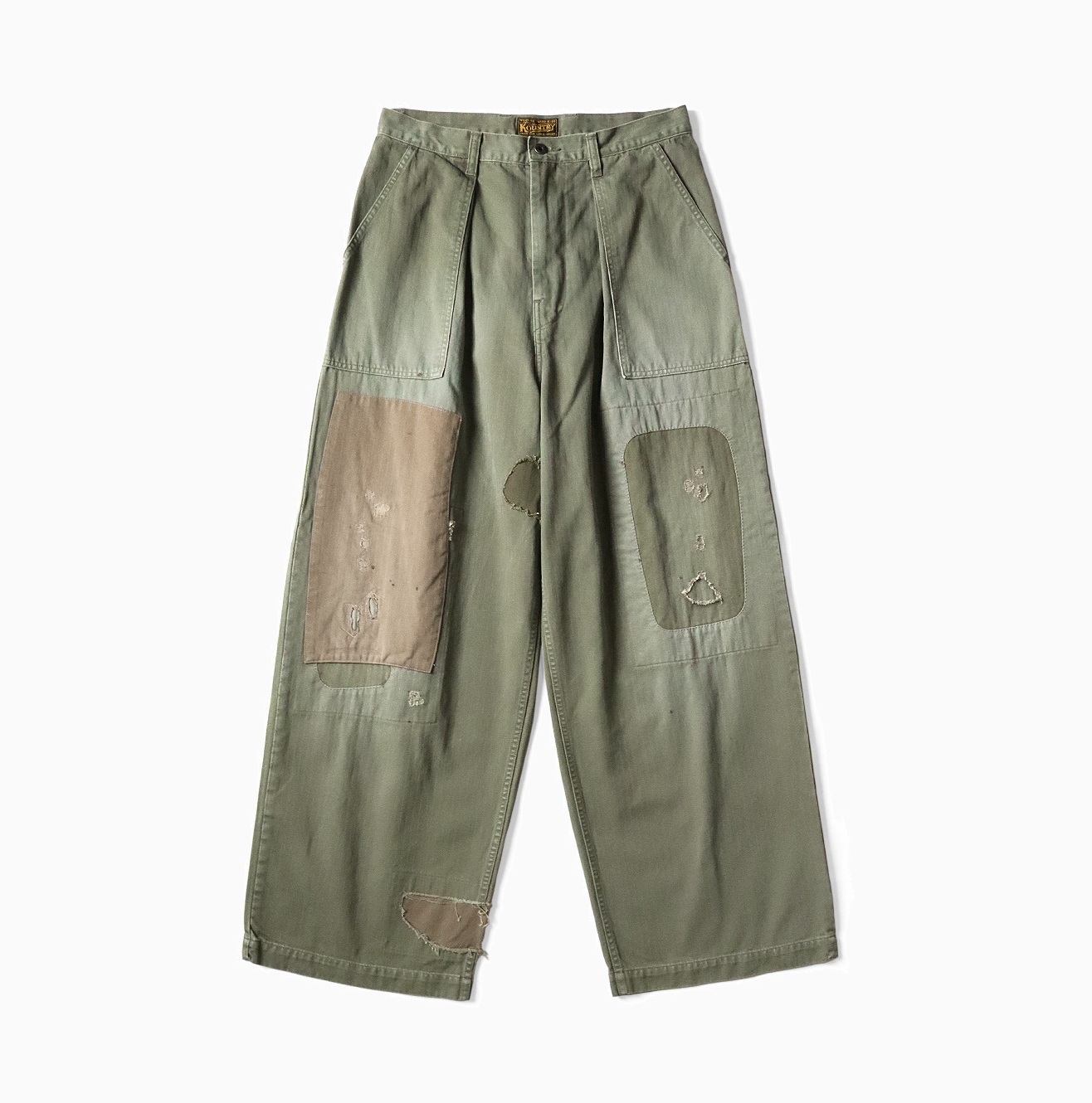 KAPITAL HERRINGBONE FATIGUE BAGGY PANTS (Rushfield Remake) - PRE ORDER ITEM (預訂中)