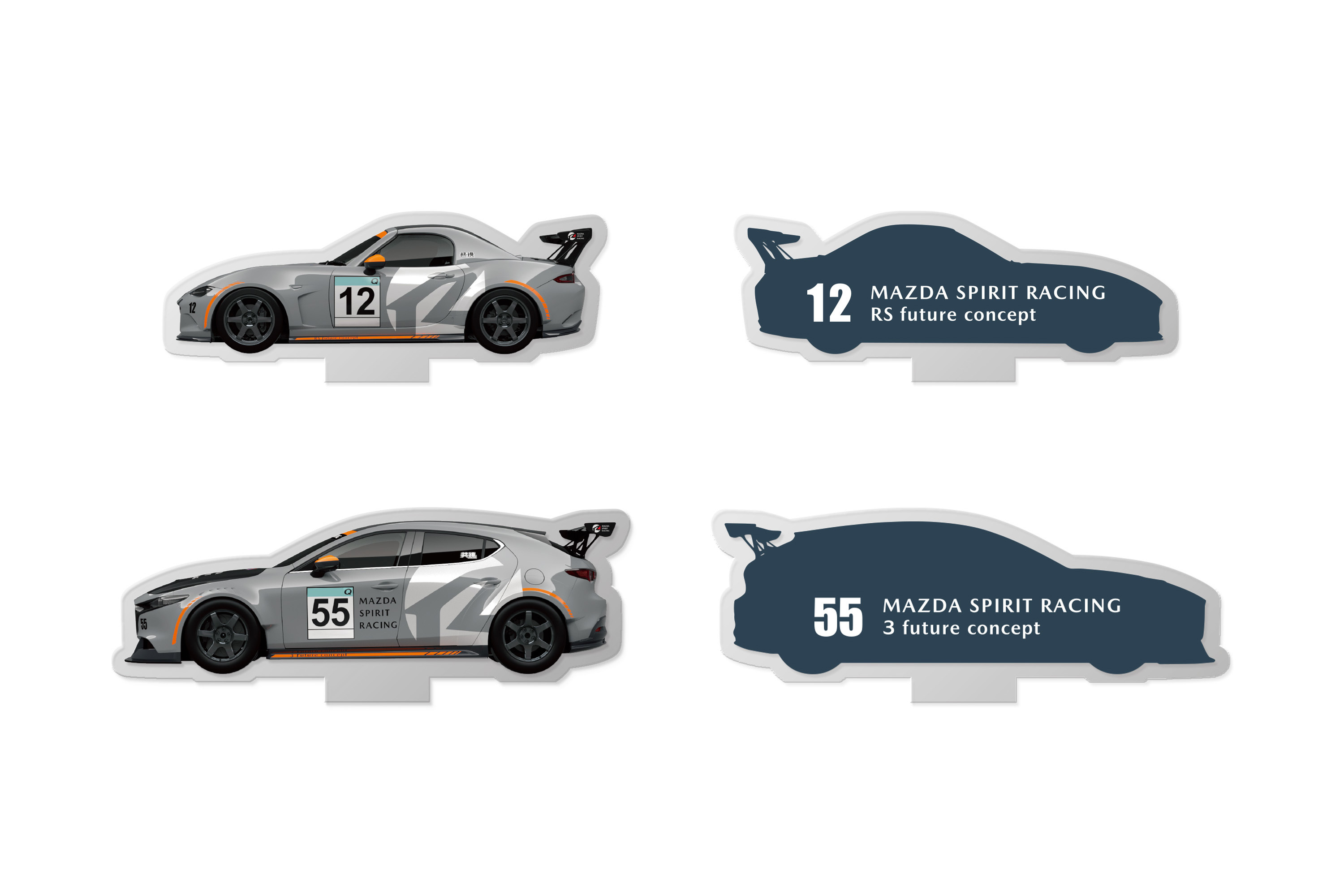 MAZDA SPIRIT RACING MAZDA3 BP MX-5 壓克力立牌