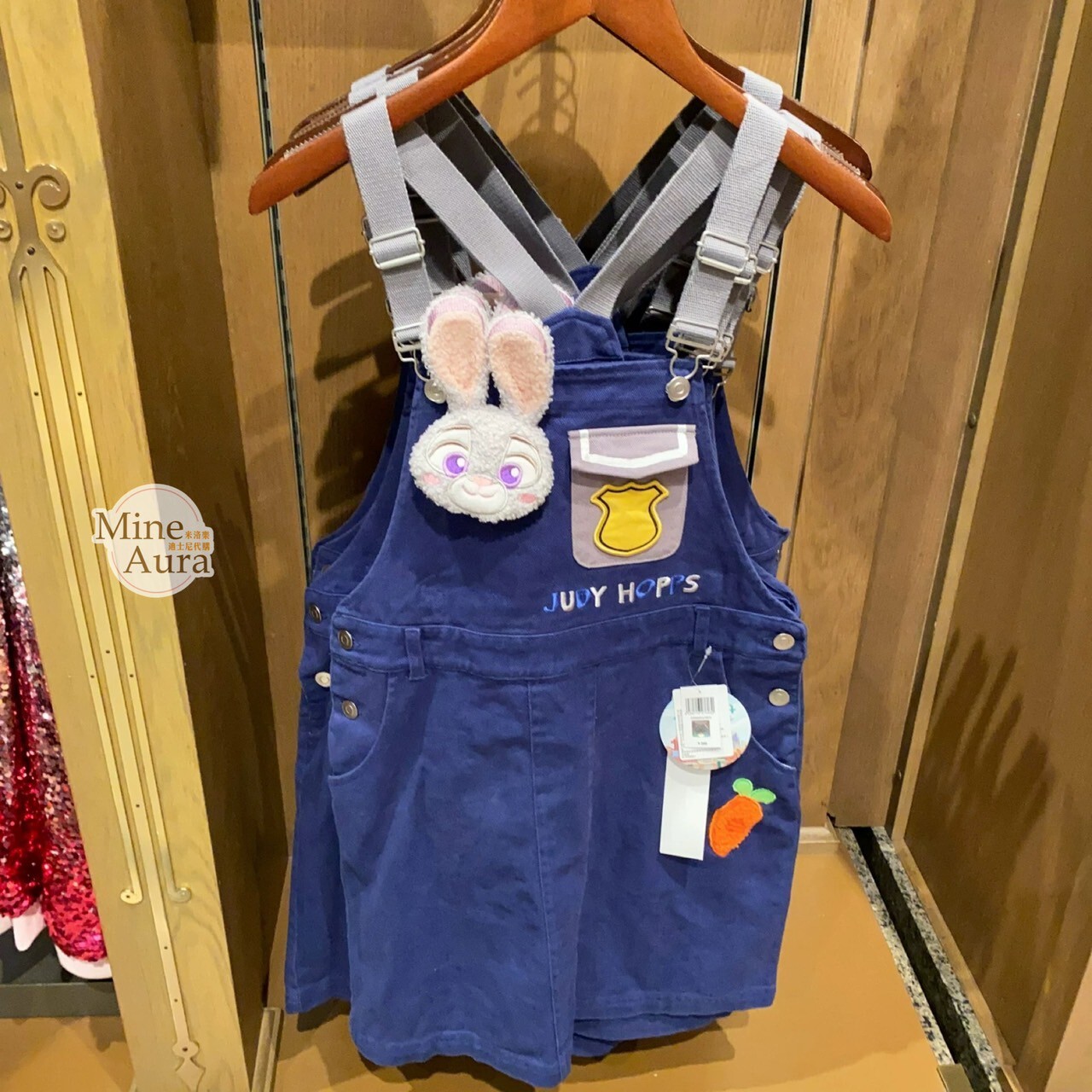 哈茱蒂 Judy 兔 胡尼克 Nick 圖案 牛仔 吊帶裙 裙子 動物方城市 Zootopia -上海迪士尼樂園